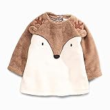 コート 女の子 新生児 子供服 ぬいぐるみ 長袖 ふわふわ 狐狸ちゃん 超目玉 ふわふわ かわいい 綿 柔らかい ベビー 保温 冷房 防寒対策95 100 110 115 120 125CM (2T(