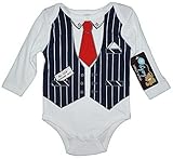 Mon Cheri Baby Mr。VIP長袖面白い赤ちゃん男の子女の子ユニセックスOne Piece – Cool Funny Bodysuits。 US サイズ: 0-3