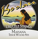 【KO'OLAU STRINGS】 MAHANA TENOR WOUND 4TH テナー用 ウクレレ弦 セット(クリアナイロン 4弦のみ巻弦 Low-G)