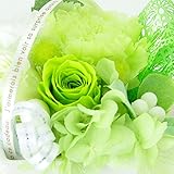 花花 プリザーブドフラワー ギフト 【 ぷち 手のひらサイズ バラ メイン 】 枯れないお花 アレンジメント 贈り物 プレゼント 【 ラッピング メッセージカード 無料 】 ( ライムミント グリーン