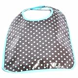 Infantissima Laminated Toddler Bib, Brown Small Aqua Dot by Infantissima