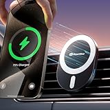 DesertWest マグセーフ 車載 【超强磁力＆15W急速充電 】magsafe対応 車載 車 スマホスタンド スマホホルダー 車 マグネット ワイヤレス充電器 日本説明書付き/Android Qi 機種/iPhone 16/15 /14/13/12シリーズ対応