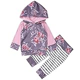 Cutelove　トップ+パンツ2点セット　帽子付け　セット子供服　女の子　ガールズ　赤ちゃん　春　秋　コットン　可愛い　花　普段着