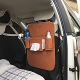 urlifehall標準車のシートバックオーガナイザー、マルチポケット付き旅行ストレージバッグ ブラウン ST-T831-BR-UR