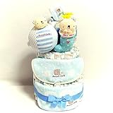 16002 おむつケーキ３段　男の子anano cafe　日本製今治タオルのベビーギフトセット 出産祝い