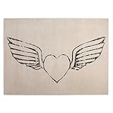 Lorena Canals Corazon Alas Acrylic Rug (Nude) by Lorena Canals