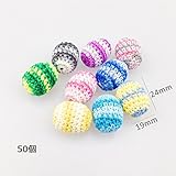Mamimami Home 歯固め 乳児 はがため 安全 かぎ針編みのビーズ 24x19MM 混合色 オーバルビーズ おしゃぶり DIY アクセサリー 男の子 女の子　出産 贈り物 ギフト ベビー ギ