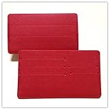 Geju インナーカードケース 長財布用カードケース 8枚+α収納可能 収納 ギフト 薄型 無地 (レッド)…