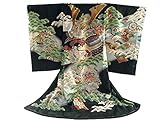 男児 お宮参り 着物 正絹 長襦袢 セット産着 祝着 金刺繍入り ud-93 黒系