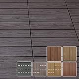 ウッドデッキパネル 人工木 【Dタイプ】【ダークブラウン】 40枚セット