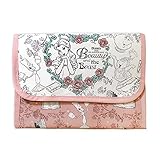 JOKnet DISNEY ディズニー 美女と野獣 母子手帳ケース マルチケース トラベルポーチ ジャバラ式 ディズニープリンセス F リース(ピンク)