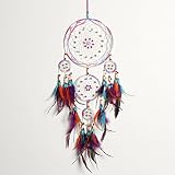 f.l.sハンドメイドファッションデザイン4円ドリームキャッチャーwith Feather Wall Hanging Decor部屋クラフトオーナメントドリームキャッチャークリスマスギフト