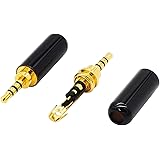 アイラブDIY 2.5mm 4極プラグ ストレート 汎用 ペア 2個セット