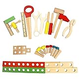 木製 おもちゃ 工具 36点 セット 大工 6歳 ～ 知育 木のおもちゃ プレゼント