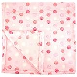 30x30 Inch Plush Fleece Baby Blanket - Assorted Colors Polka Dot Blankets by bogo Brands (Pink) by b