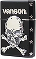 ギアトップ(Gear Top) ライター vanson クロスボーンスカル 日本製 2面加工 イオンコーティング ブラック×ニッケル V-GT-04