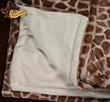 ファーアクセントGiraffe MinkyリバーシブルThrow Blanket Baby GiraffeパターンPlush Cuddleファー裏地5 ' x6 '