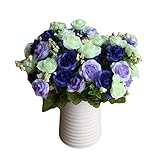 Bulary 造花 バラ インテリア シルク造花 薔薇 シルクフラワー 観葉植物 雑貨 家庭飾り ロマンチック ローズ 本物にそっくり 結婚式 パーティー お祝い 誕生日のプレゼント ギフト 贈り物