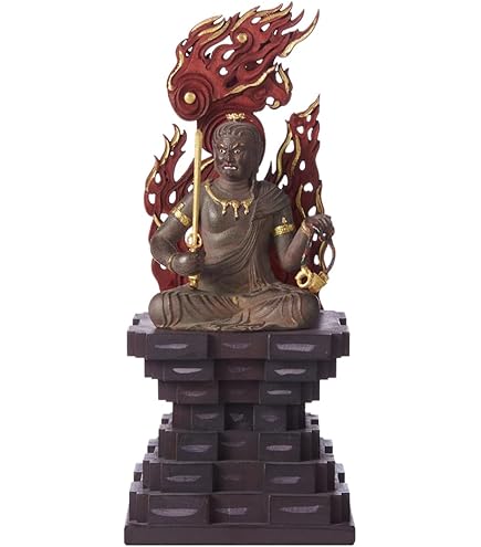 定価34480円‼️リヤク ベーシック 彩色不動明王 LY-BFDSK 木製 仏像 Amazon｜RIYAK リヤク BASIC ベーシック 彩色不動明王座像 LY-BFDZSK