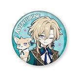 崩壊：スターレイル 公式グッズ 正規品 ちびネコ 缶バッジ (アベンチュリン) [並行輸入品]