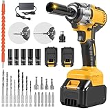 GUEURN 電動インパクトレンチ 充電式 インパクトレンチ タイヤ交換 強力·ブラシレスモーター 最大トルク800N·m /4000mAhバッテリー*2 無段変速 正逆転両用 1/2インチ 自動停止モード 一台３役 電動レンチ/ドリルドライバー/インパクトドライバー 自動車の修理 ナットの締め付け