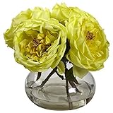 Nearly Natural 1391-YL Fancy Rose with Vase, Yellow by Nearly Natural [並行輸入品]