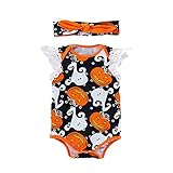 幼児赤ちゃん女の子ボディスーツポンポン付きRomper withヘッドバンドハロウィンOutfit Clothes US サイズ: Size:12M カラー: イエロー