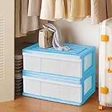 ワイド チェスト 収納ケース 1段 2個組 ブルー 日本製 MJ-W1-2BL