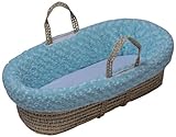 Baby Doll Bedding Rosey Chenille Moses Basket Blue [並行輸入品]