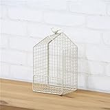 バードハウス型ラック アイアン 幅14cm×高さ24.5cm (インテリア雑貨) AKB-412IV アイボリー