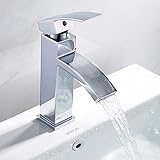 SeagullWaves 洗面用 シングルレバー 混合水栓 洗面水栓 キッチン用水栓 洗面台用水栓 手洗いボウル用 洗面用蛇口 混合栓 冷 温 切換え トイレ 手洗い 水道 水栓金具 滝