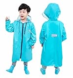 子供レインコート キッズ レインコート レインポンチョ ランドセル対応 無地 シンプル 可愛い 夜間視認 カラフル バイザー付 カッパ キッズレインウエア 子供雨具 通学 遠足 アウトドア 幼稚園 (