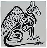アートのジョリーE Bonnette Creatures – ブラックGryphonファンタジーケルト部族 – タイル 4-Inch-Ceramic ブラック ct_23164_1
