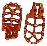 オートバイフットペグ 用 フーシャヴァルナ(U) 用 TX125 2017-2019 TX/FX300-450 FS450 2017-2023 用 TX/FX/TE/FE/TC/FC フットレスト フットペグ ペダル プレート オフロード ワイド(オレンジ)