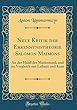 Neue Kritik Der Erkenntnistheorie Salomon Maimons: An Der Hand Der Mathematik Und Im Vergleich Mit Leibniz Und Kant (Classic Reprint)