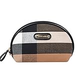 FYX　化粧品収納　化粧ポーチ コスメケース　 チエック柄　　上品　シンプル (2#)