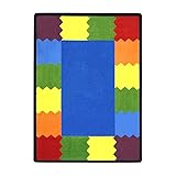 Joy Carpets Kid Essentials Early Childhood Block Party Rug Multicolored 7'8 x 10'9 [並行輸入品]