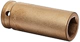 Ampco Safety Tools DWI-3/4D21MM Socket, Deep Well Impact, Non-Sparking, Non-Magnetic, Corrosion Resi