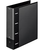 Amazon | リヒトラブ D型 リングファイル A4 4穴 幅64mm 黒 G1280-24