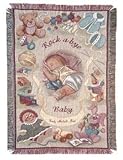 Rock A Bye Baby Deluxe Infant Baby Tapestry Blanket Throw USA Made [並行輸入品]