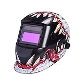 NUZAMAS 自動遮光溶接面 液晶フィルター 遮光速度0.0002秒 ソーラー充電式溶接マスク・溶接ヘルメット DIN4 / 9-13 UV / IV保護DIN16