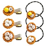 ゴシレ® [Gosear®] かわいいイースターエッグデコレーションヘアヘッドクリップとヘアバンドキット3個のヘアクリップ + 3 個のヘアバンド衣装アクセサリー子供大人のランダムな色