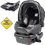 Peg Perego - Primo Viaggio 4-35 Car Seat w Extra Base and Baby on Board Sign - Portraits Grey Specia