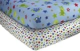 Little Bedding 2 Count Crib Sheet Set, Monster Babies by Little Bedding [並行輸入品]