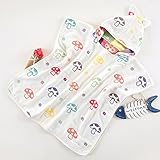 IWELY 6重ガーゼ　フード付き　可愛いバスタオル　子供　ベビー　タオル おくるみ　動物柄　 出産祝い キノコ (キノの)