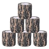 XSAJU 迷彩テープ 6個セット カモフラージュテープ 迷彩マスキング 幅5cm×長さ4.5m サバゲーアイテムの装飾 (ACU迷彩)