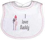 Raindrops I Love Daddy Embroidered Bib, Pink by Raindrops