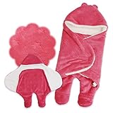 おくるみ 足付きブランケット (レッド)