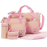 5pcs Baby Nappy Changing Diaper Bag SET & 1pcs Special Bag Organiser by BabyHugs - 6PCS in total (Ba