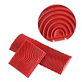 ペイントローラー パターンローラー ローラー 塗装ローラー 塗料用 木目模様 壁面 装飾 DIY ツール ゴム製 2点セット 壁絵画 赤